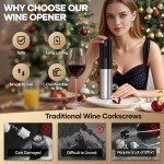 Electric Wine Opener Set with Accessories