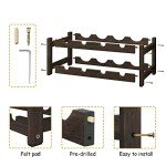 Stylish 2-Tier Bamboo Wine Rack for 8 Bottles
