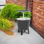 Stylish Outdoor Patio Side Table for Wine Enjoyment