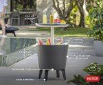 Stylish Outdoor Patio Side Table for Wine Enjoyment