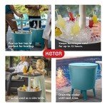 Stylish Outdoor Patio Side Table for Wine Enjoyment