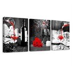 Wine-Themed Canvas Wall Art Set – 3 Pieces