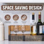 Rustic Wall-Mounted Wine and Whiskey Barrel Shelf