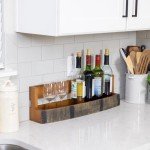 Rustic Wall-Mounted Wine and Whiskey Barrel Shelf