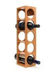 Bamboo Stackable 5-Bottle Wine Rack