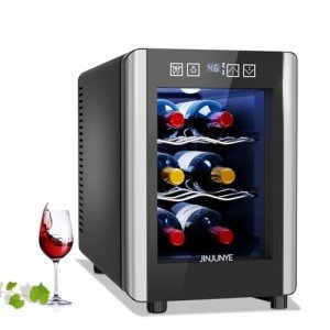 Digital 6-Bottle Wine Cooler with Glass Door