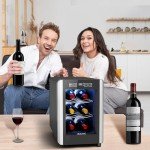 Digital 6-Bottle Wine Cooler with Glass Door