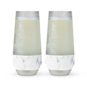 Chill Wine Cups - Insulated Marble Set of 2