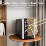 Digital 6-Bottle Wine Cooler with Glass Door