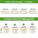 Wine Barrel Flower Pots - 4 Pack Indoor/Outdoor