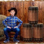 Cowboy Decor Wooden Wine Barrel Party Props
