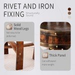Rustic Oak Barrel End Table for Wine Decor