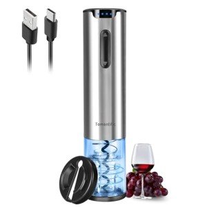 Rechargeable Electric Wine Opener with Foil Cutter
