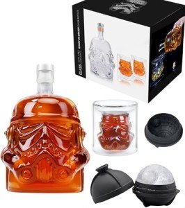 Unique Star Whiskey Decanter Set with Glasses
