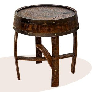 Rustic Wine Barrel End Table for Stylish Living