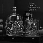 Unique Star Whiskey Decanter Set with Glasses