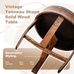 Rustic Wine Barrel End Table for Stylish Living