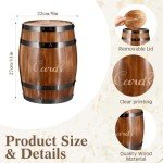 Wedding Oak Whiskey Barrel Card Holder - Light Brown