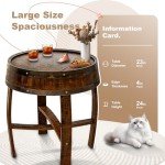 Rustic Wine Barrel End Table for Stylish Living
