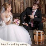 Wedding Oak Whiskey Barrel Card Holder - Light Brown