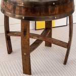 Rustic Wine Barrel End Table for Home Decor