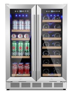 Dual Zone Wine and Beverage Cooler Refrigerator