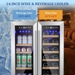 Dual Zone Wine and Beverage Cooler Refrigerator