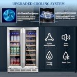 Dual Zone Wine and Beverage Cooler Refrigerator