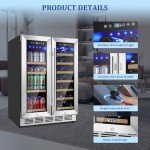 Dual Zone Wine and Beverage Cooler Refrigerator