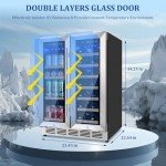 Dual Zone Wine and Beverage Cooler Refrigerator