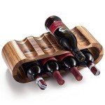Acacia 8-Bottle Wooden Countertop Wine Rack