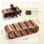 Acacia 8-Bottle Wooden Countertop Wine Rack