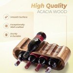 Acacia 8-Bottle Wooden Countertop Wine Rack