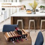 Acacia 8-Bottle Wooden Countertop Wine Rack