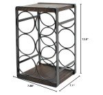Rustic Wood and Metal 6-Bottle Wine Rack