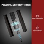 Electric Wine Opener with Capsule Cutter - Battery Operated