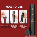 Electric Wine Opener with Capsule Cutter - Battery Operated