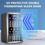 Stylish 26 Bottle Wine Cooler with Digital Control