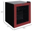 Compact 15-Bottle Wine Cooler with Glass Door