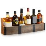 Rustic Wall-Mounted Wine Rack for Home Bar