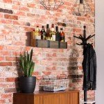 Rustic Wall-Mounted Wine Rack for Home Bar