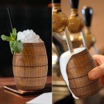 Viking-Style Wooden Barrel Beer Mug Set