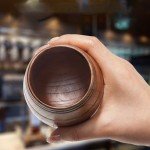 Viking-Style Wooden Barrel Beer Mug Set
