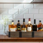 Rustic Wall-Mounted Wine Rack for Home Bar