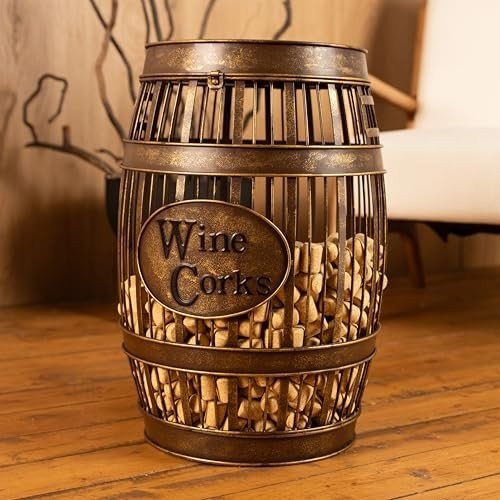 Wine Barrel Cork Catcher Accent Table