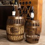Wine Barrel Cork Catcher Accent Table