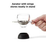 Rabbit Wine Aerator with Sediment Strainer and Stand