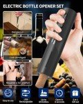 Electric Wine Opener Set with Accessories (Black)