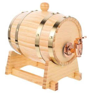 Rustic 800mL Wood Aging Barrel Dispenser