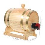 Rustic 800mL Wood Aging Barrel Dispenser